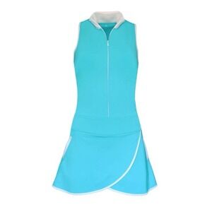 NWT Olaya Sport Mock Neck Racerback Dress Turquois Blue Small Golf Tennis Casual